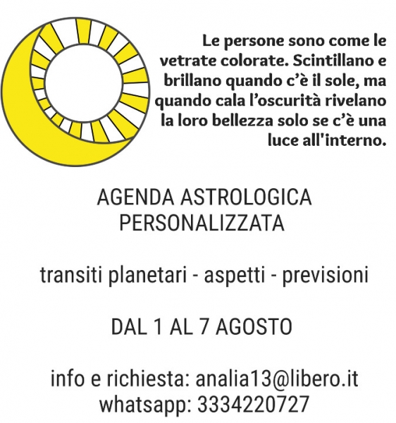 AGENDA ASTROLOGICA PERSONALIZZATA - TRANSITI - PREVISIONI