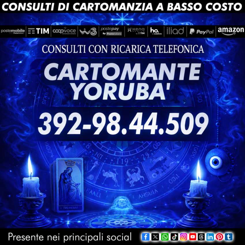 Problemi? Chiedi consiglio ai Tarocchi del Cartomante YORUBA'