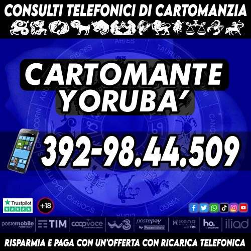 Da circa 30 anni il Cartomante YORUBA' si dedica alla lettura dei Tarocchi