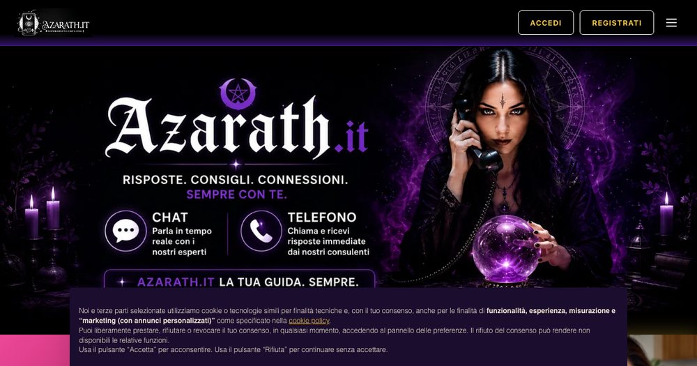 Azarath · consulti di tarocchi seri con cartomanti vere